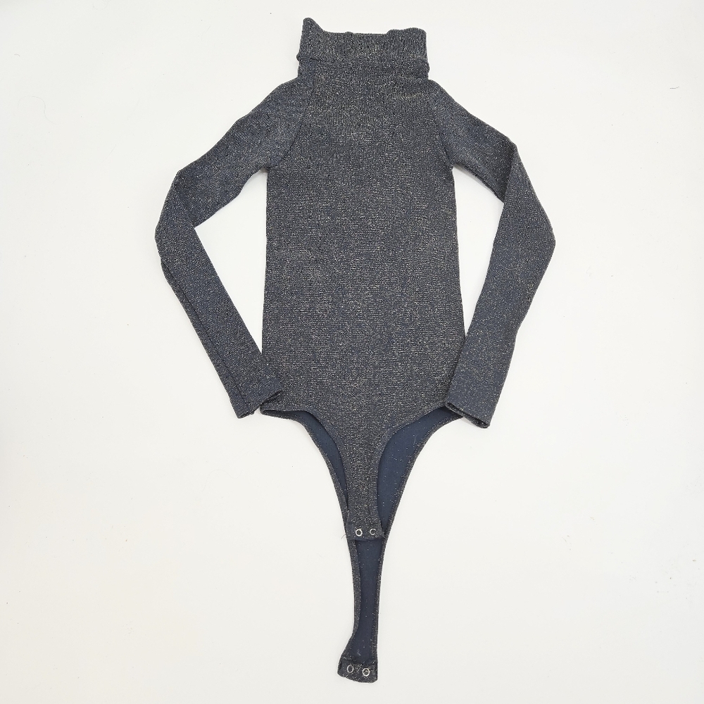 Free People Intimately Bodysuit‎ Metallic Gold Teal